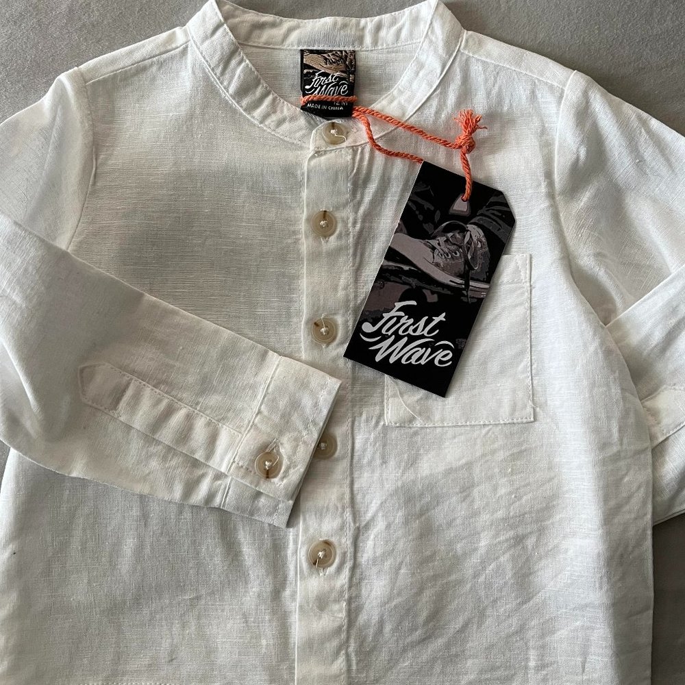 First Wave - Banded Collar shirt for infant boys